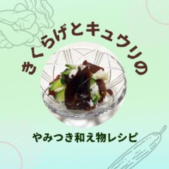 きくらげとキュウリのやみつき和え物レシピ