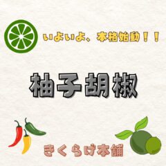 【今年も始動！】秋の深まりとともに、最高の「柚子胡椒」づくり